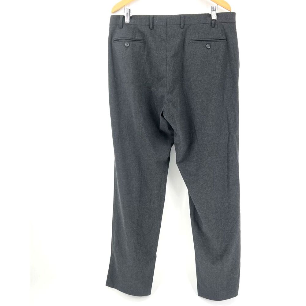 Lauren Ralph Lauren Dress Pants Mens 36x31 Gray Plaid Flat Front Wool Trousers - Picture 2 of 11